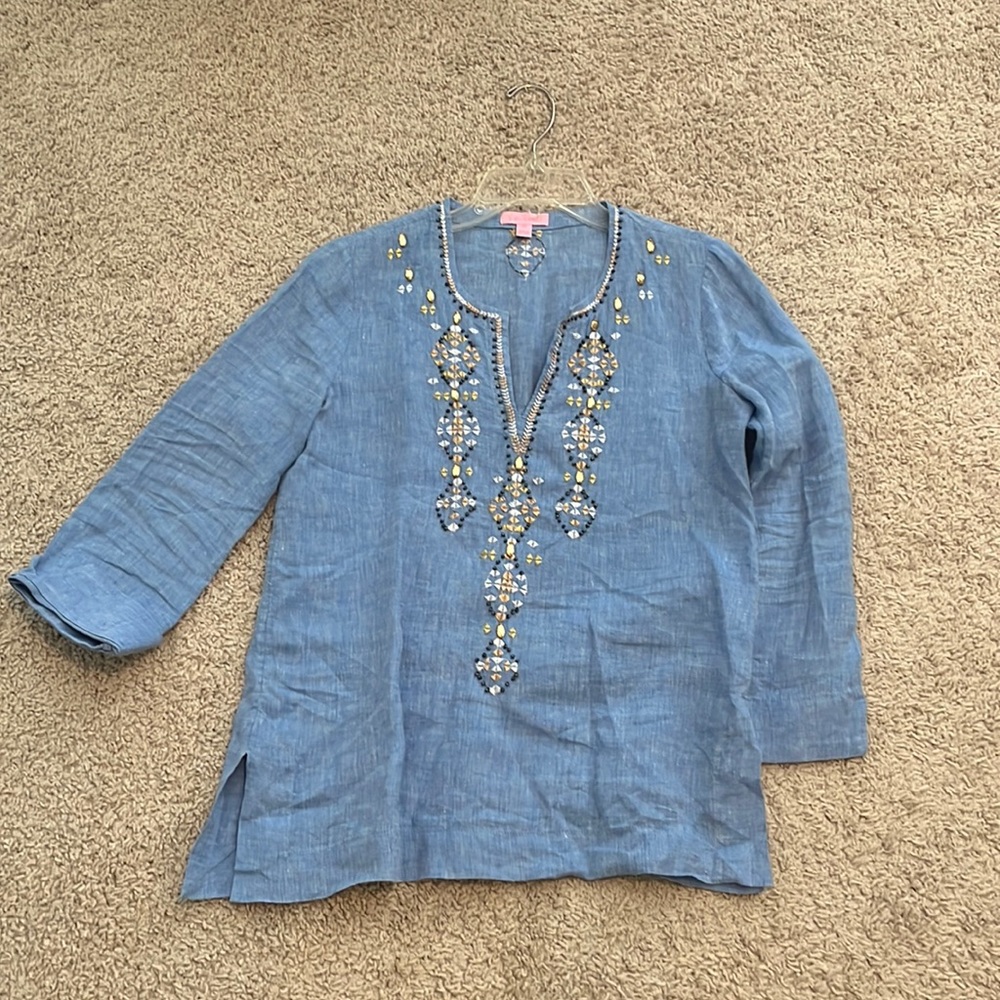 Lilly Pulitzer linen tunic xs